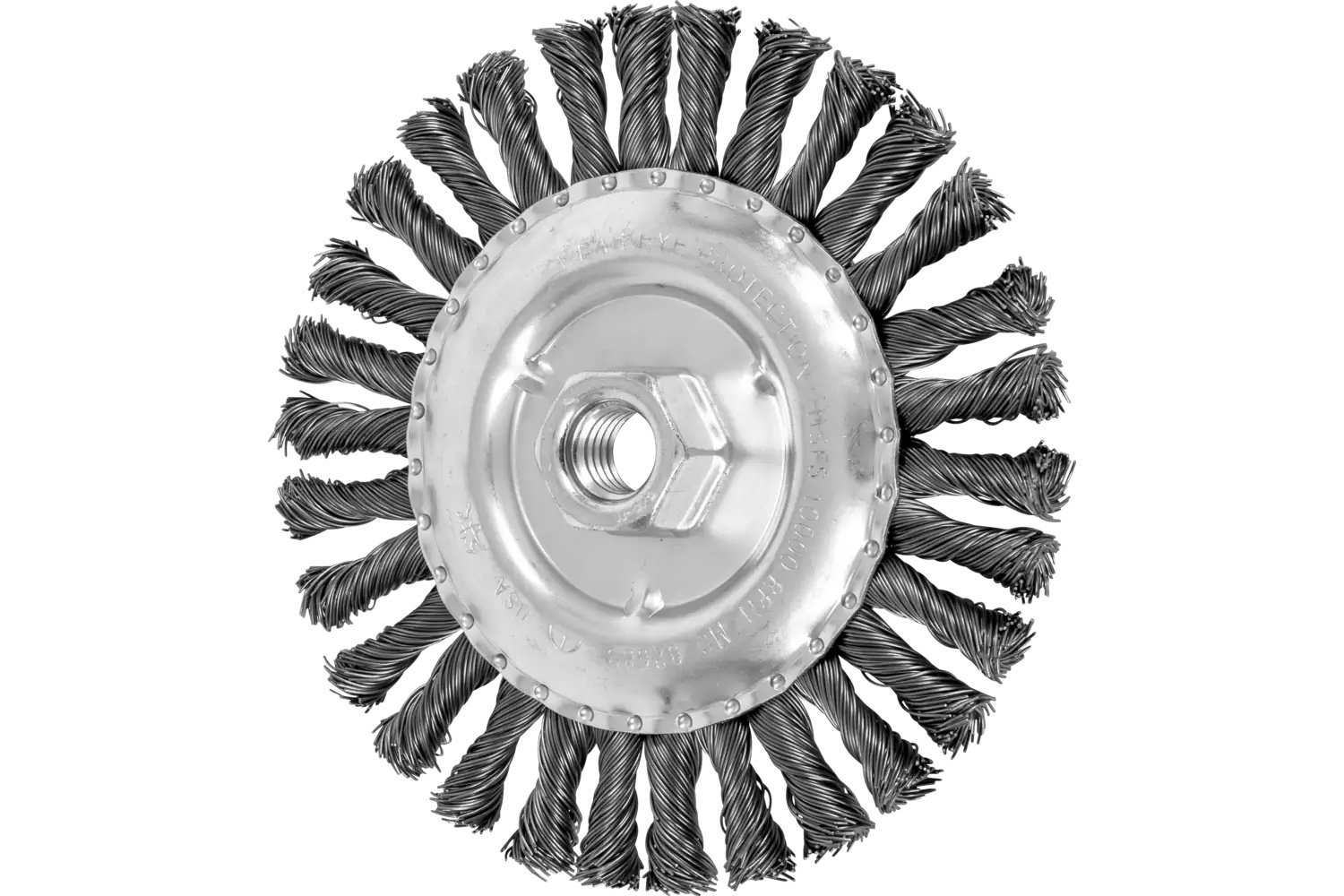 Picture of Pferd Combitwist® Knot Wire Wheel Brush 6" Dia. .023 Carbon Steel 5/8-11" Thread
